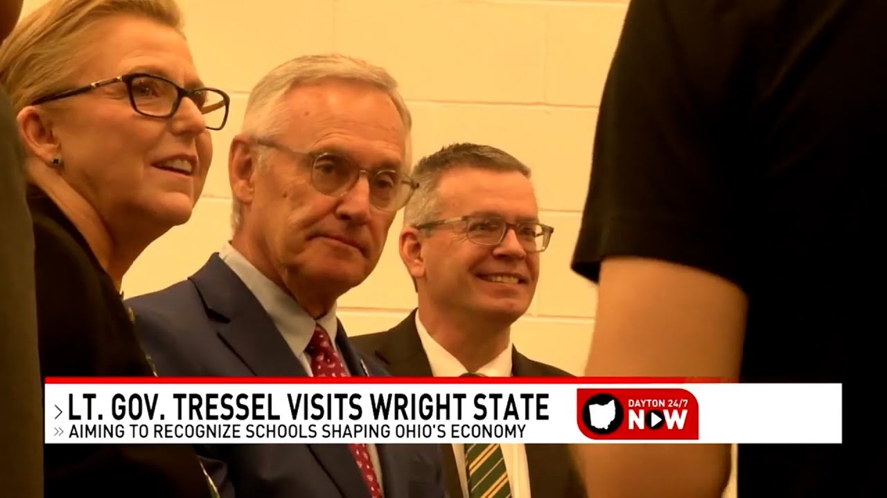 WKEF: Lt. Gov. Tressel visits Wright State University (1:05)